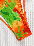 Tie Dye Print Sexy One Piece Swimsuit CASF-6535