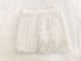 Sexy Solid Sling And Hairy Skirt 2 Piece Set BN-9412