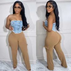 Casual Solid Color Loose Pants OD-8540