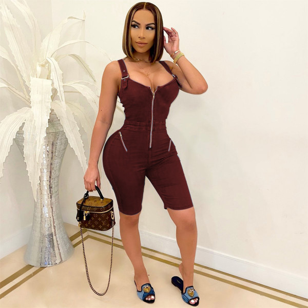 Sexy Sling Backless Romper WPF-8858