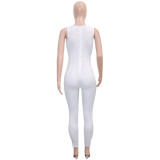 Solid Color Sleeveless Sports Jumpsuit SH-390468