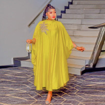 Plus Size Casual Print Loose Maxi Dress NY-2698