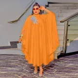 Plus Size Casual Print Loose Maxi Dress NY-2698