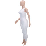 Solid Color Sleeveless Sports Jumpsuit SH-390468