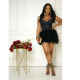 Sexy Solid Sling And Hairy Skirt 2 Piece Set BN-9412