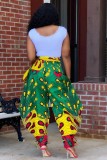 Fashion Print Wide Leg Bandage Pants OMY-11001