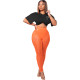 Fashion Sexy Print Top Mesh Pants Two Piece Set WAF-7530245