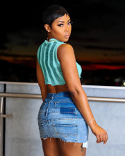 Sexy Hollow Out Sleeveless Crop Tops MDF-5355