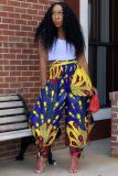 Fashion Print Wide Leg Bandage Pants OMY-11001