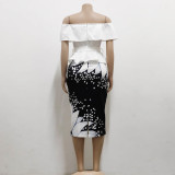 Sexy Fashion Print Midi Dress SMR-10710_1