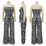 Sexy Printed Wide Leg Jumpsuit YF-10419