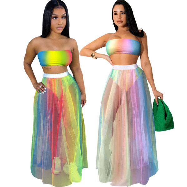 Sexy Fashion Mesh Beach Dress Three Piece Set SMR-10371_1