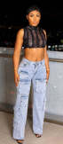 Sexy Hollow Out Sleeveless Crop Tops MDF-5355