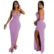 Sexy Tube Top Split Maxi Dress YF-10408