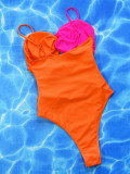Contrast Color One-Piece Swimsuit CSYZ-C873Q