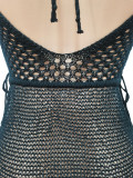 Sexy Mesh Backless Split Maxi Dress CM-8666