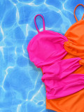 Contrast Color One-Piece Swimsuit CSYZ-C873Q