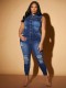 Casual Denim Sleeveless Button Jumpsuit LX-6951