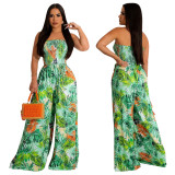 Sexy Printed Wide Leg Jumpsuit YF-10419