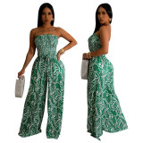 Sexy Printed Wide Leg Jumpsuit YF-10419