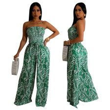 Sexy Printed Wide Leg Jumpsuit YF-10419