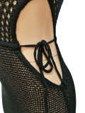 Sexy Mesh Backless Split Maxi Dress CM-8666