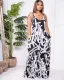 Plus Size Fashion Casual Printed Sling Jumpsuit OM-1577
