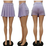 Solid Color Fashion Pleated Culottes CM-8670