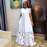 Plus Size Printed Splice Maxi Dress NY-10292