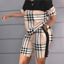 Fashion Short Sleeve Shorts Loose Two Piece Set LSD-83196