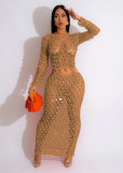 Sexy Hollow Sequin Beach Maxi Dress TR-1250