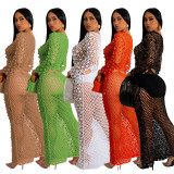 Sexy Hollow Sequin Beach Maxi Dress TR-1250