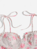 Sexy Ruffles Sling Print Dress FSXF-F389