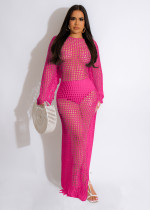 Fashion Sexy Hollow Tassel Maxi Dress NYF-8139
