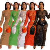 Sexy Hollow Sequin Beach Maxi Dress TR-1250