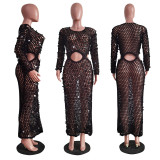 Sexy Hollow Sequin Beach Maxi Dress TR-1250