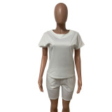 Fashion Short Sleeve Shorts Loose Two Piece Set LSD-83196
