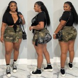 Casual Camo Print Pocket Short LSD-83209