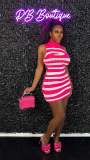 Waist-slim Tie Up Knit Bodycon Dress GWDS-230412
