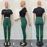 Print T Shirt And Pants Two Piece Set BN-9415