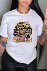 Plus Size Letter Print T Shirt WAF-9000294