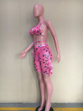 Butterfly Print Mesh 2 Piece Set With Underpant ORY-5188-1