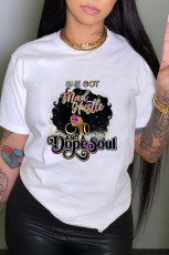 Plus Size Letter Print Fashion T Shirt WAF-9000298