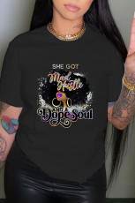 Plus Size Letter Print Fashion T Shirt WAF-9000298