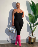 Solid Color Slim Sling Jumpsuit MDF-5361