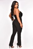 Bow Tie Wrap Chest Vest And Split Micro Flare Pant Set GYLY-10053