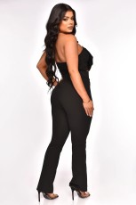 Bow Tie Wrap Chest Vest And Split Micro Flare Pant Set GYLY-10053