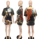 Casual Print Short Sleeve Top WMEF-20999