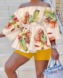 Plus Size Fashion Print Two Piece Set GSRX-9020