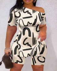 Plus Size Printed Fashion 2 Piece Set GSRX-9025